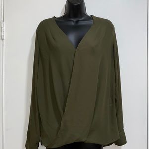 NY&C Cross Front Blouse | Green | M